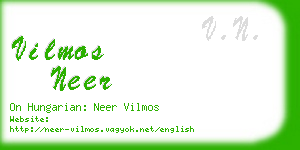 vilmos neer business card